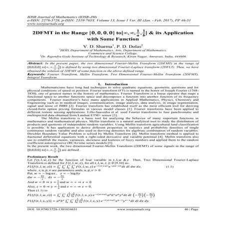 2DFMT in the Range to       & its Application with Some Function