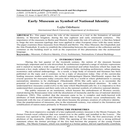 Early Museum as Symbol of National Identity