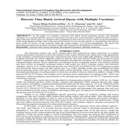 Discrete Time Batch Arrival Queue with Multiple Vacations