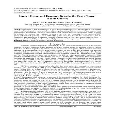 Export, import and economic growth | PDF