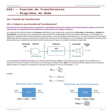 G19 funcion de transferencia y diagrama de bode