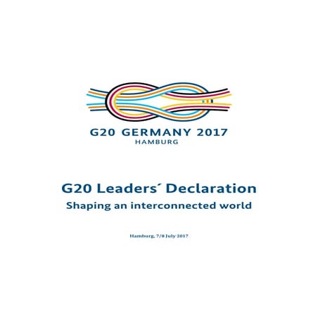 G20 de Hambourg, déclaration finale