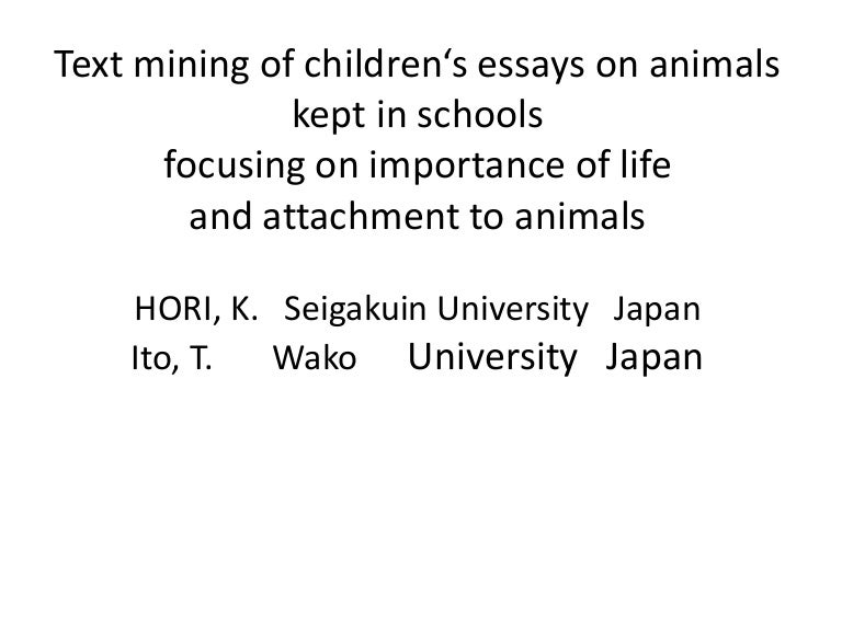 Essay About Business Examples Of Thesis Statements For Narrative Essays also English Essay Topics For Students G Hori K Ito T June Text Mining Of Childrens Essays Essay Proposal Examples