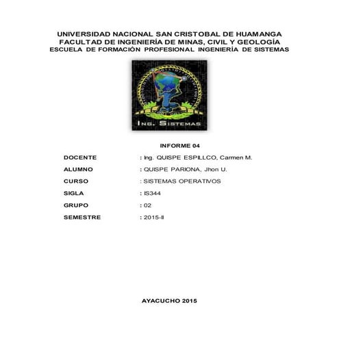 SISTEMAS OPERATIVOS INFORME 4