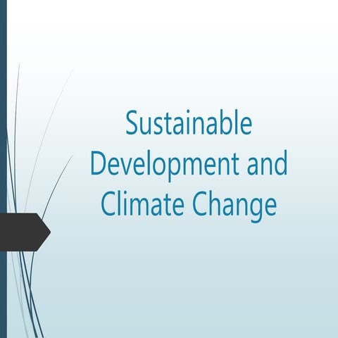 Sustainable development and climate change
