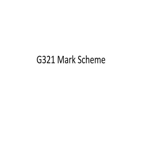 G321 mark scheme