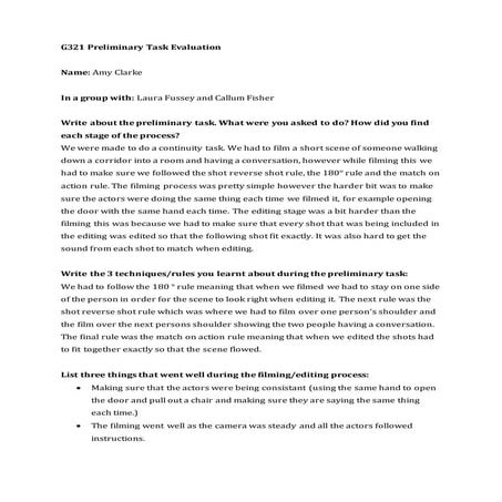 G321 preliminary task evaluation ac
