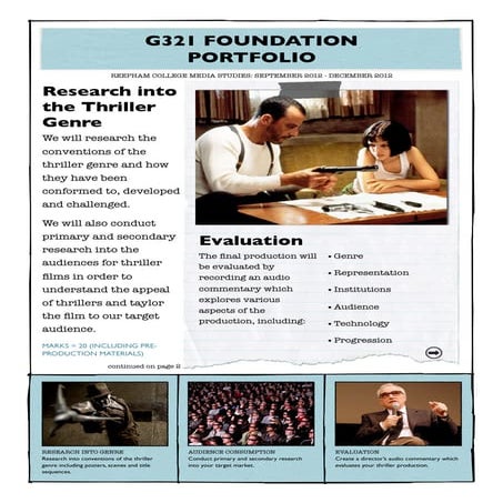 G321 Research Audience Evaluation Booklet