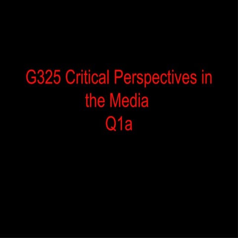 G325 critical perspectives 1a