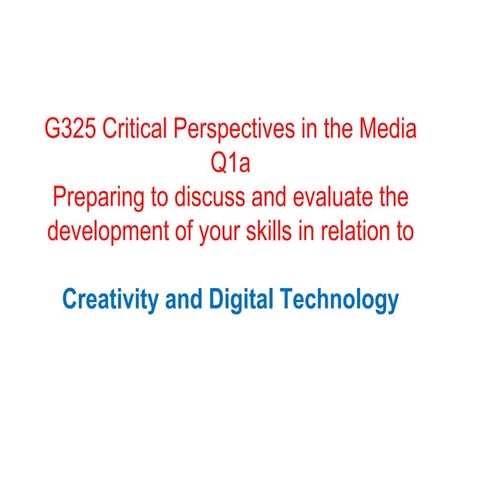 G325 critical perspectives 1a