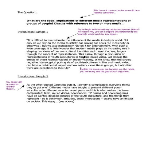 G325 example Response: Media and Collective Identity