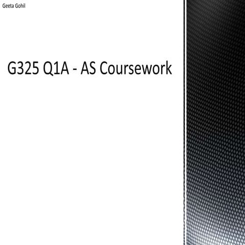 g325 as coursework analysis
