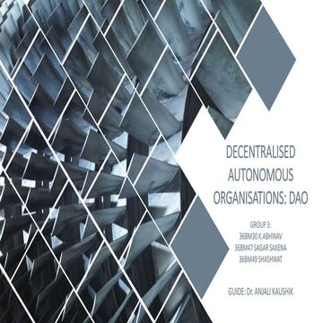 G3 DAO ETTA Mid Term.pptx Decentralised Autonomous Organisation