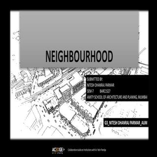 Neighborhood planning in India 
