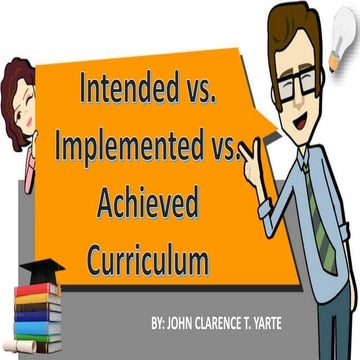 Intended vs Implemented vs Achieved Curriculum