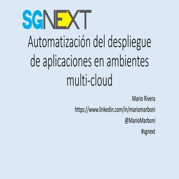 Automatización del despliegue de aplicaciones multi cloud