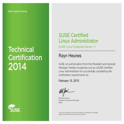Suse certified linux administrator | PPT