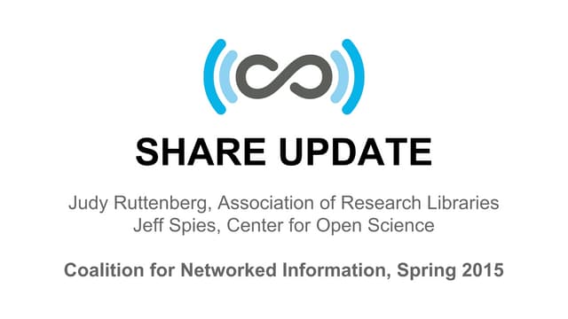 SHARE Update for CNI, April 2015