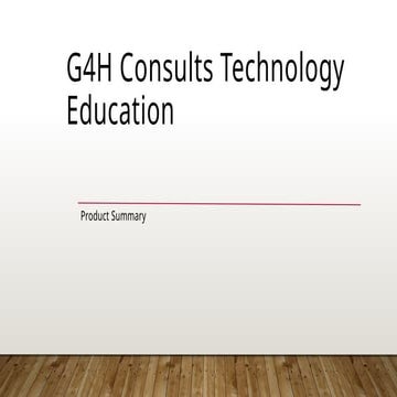 G4H- Product Summary March2023.pptx.pptx