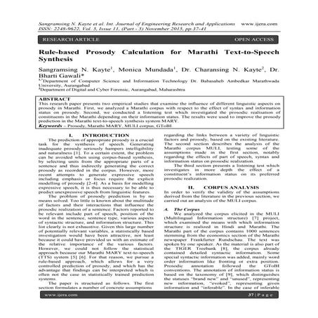Rule-based Prosody Calculation for Marathi Text-to-Speech Synthesis