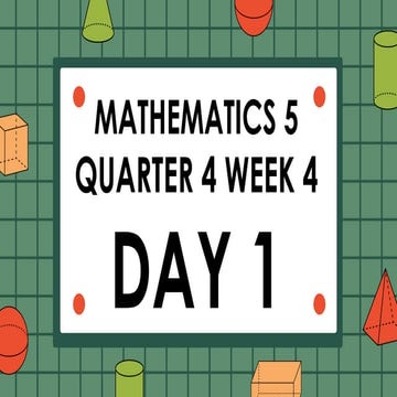 Grade Five Mathematics Power Point Presentation. PPT | PPTX