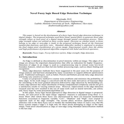 GRUPO 5 :  novel fuzzy logic based edge detection technique