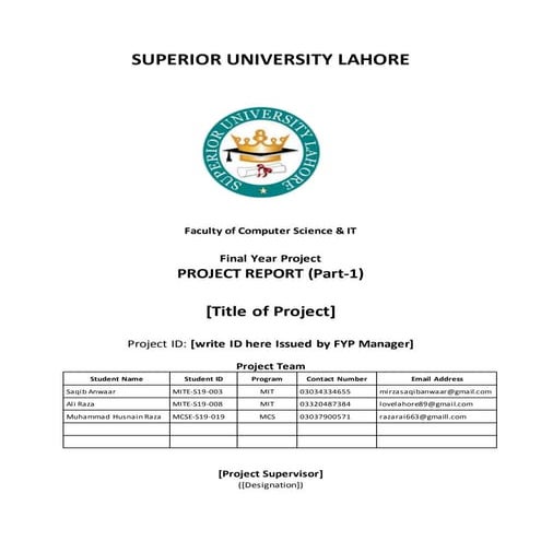 Final Project Report of College Management System