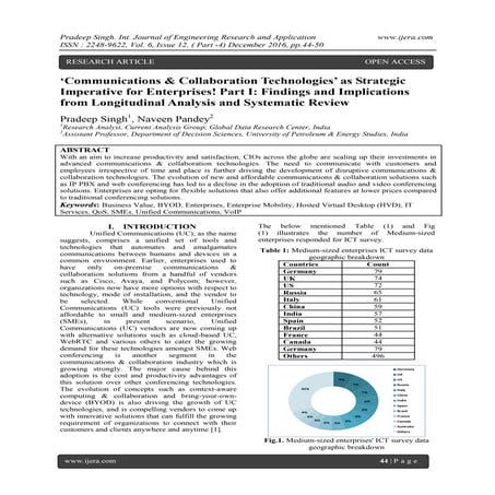 ‘Communications & Collaboration Technologies’ as Strategic Imperative for Ent...