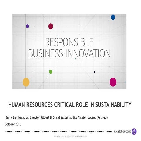 Human Resources Critical Role in Sustainability | PDF
