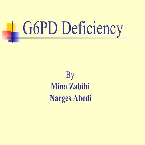 G6 Pd Deficiency