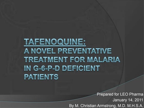 Glucose 6 Phosphate Dehydrogenase Deficiency | PPT