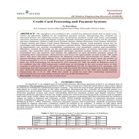 Credit Card Processing and Payment Systems | PDF