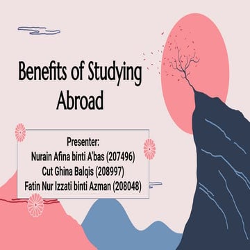 Benefits of Studying Abroad | PDF