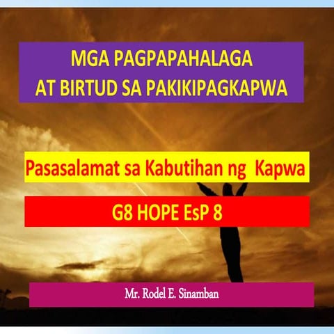 G8 esp pasasalamat sa ginawang kabutihan ng kapwa