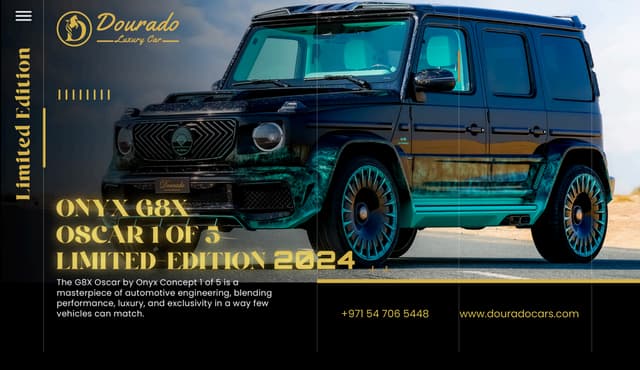 G8X onyx Oscar 1 of 5 Limited Edition : Dourado Luxury Car