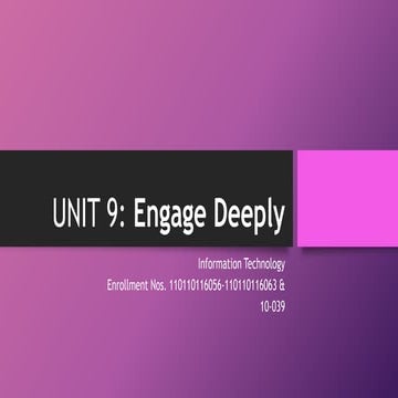 Engage deeply chapter 9 cpdp | PPTX