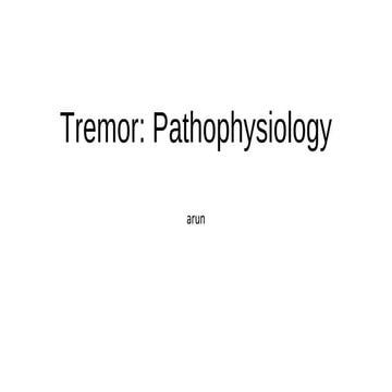 Tremor Pathophysiology