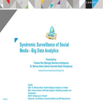 Surveillance of social media: Big data analytics