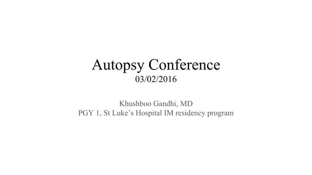 Autopsy conference
