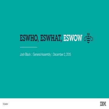 ESWHO, ESWHAT, ESWOW -- FEDucation -- IBM Design