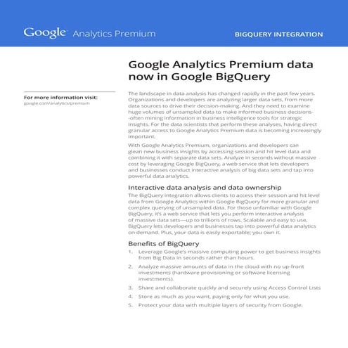 Ga premium bigquery-integration