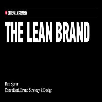 General Assembly: The Lean Brand