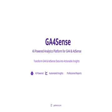 GA4Sense.com: AI Analytics & Automated Reporting for Google Analytics & Adsense