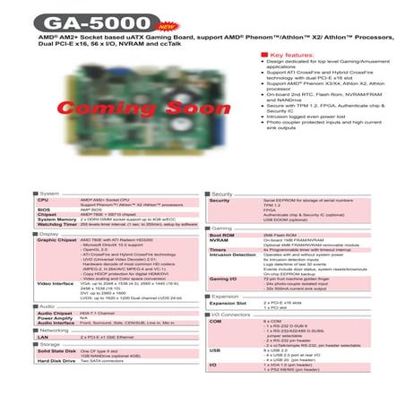 GA 5000- High Computing Gambling PC for mulit-player