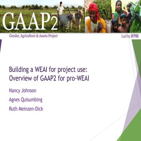Building a WEAI for project use: Overview of GAAP2 for pro-WEAI | PPTX
