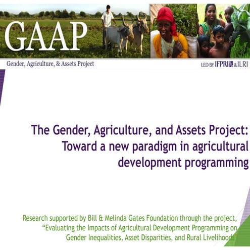 GAAP Intro Presentation - Dhaka Gender Workshop 