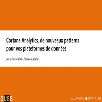 Jean-Pierre Riehl, Fabien Adato - Cortana Analytics  - Global Azure Bootcamp ...