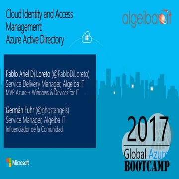 Azure | Azure Active Directory en el Global Azure Bootcamp Buenos Aires 2017