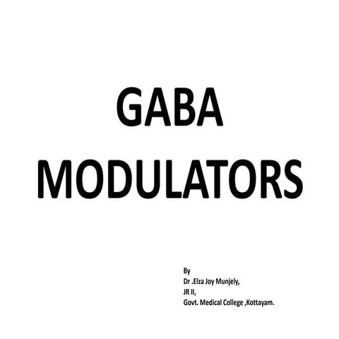 Gaba  modulators