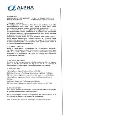Diagrama de fases sistema binários | DOC